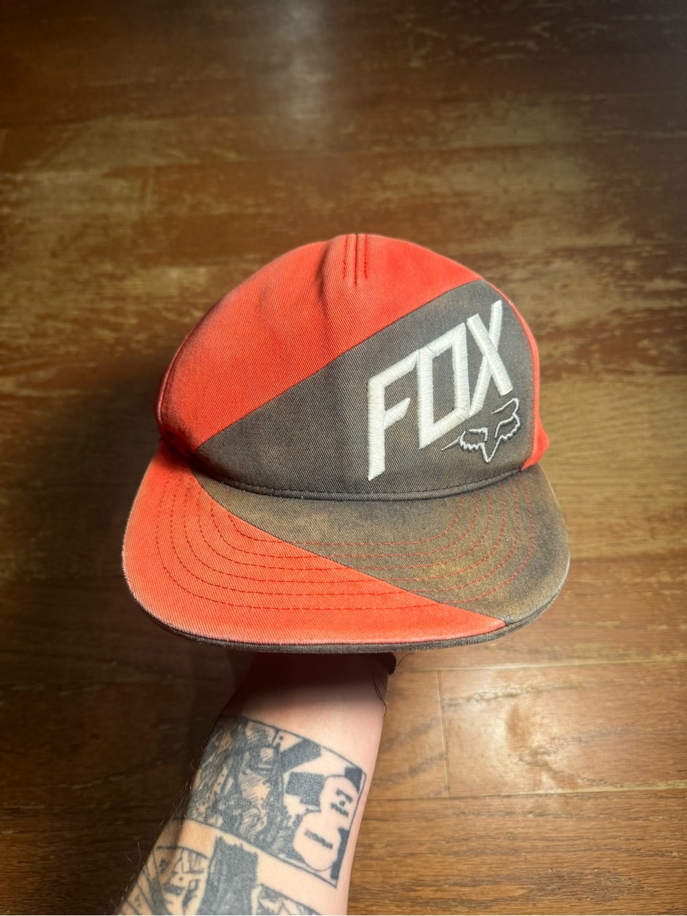 Fox Orangish Red Racing Hat